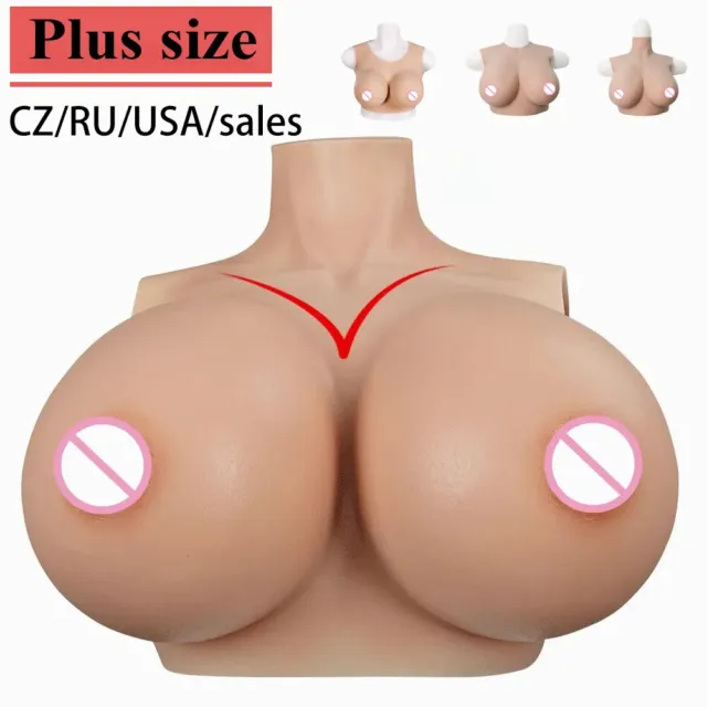 H Cup Breast​ Silicone Plate Plus Size Crossdresser Breast Forms Cosplay Boobs