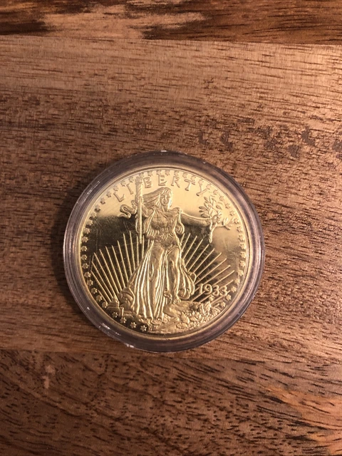 Copy 1933 Liberty Standing Walking $20 Twenty Dollar Coin USA U.S.A. Gold-Plated