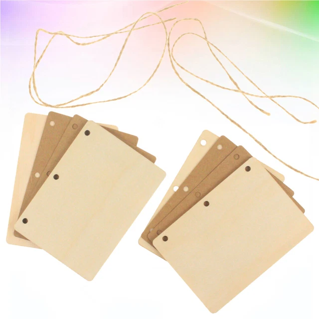 Adornos colgantes de madera de bambú tarjeta de felicitación de invitaciones de boda