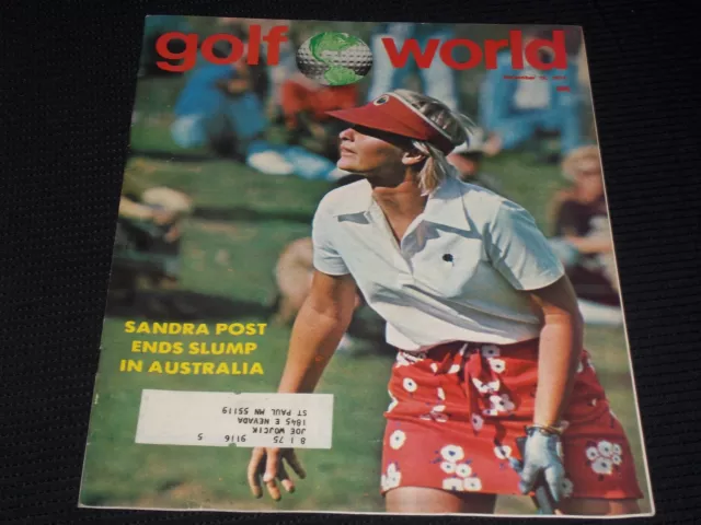 1974 December 13 Golf World Magazine - Sandra Post Front Cover - E 6202