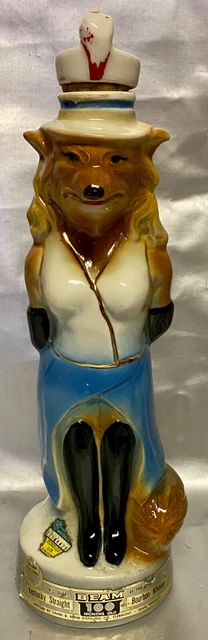 Jim Beam RENEE FOX WITH ROLLING PIN Bourbon Whiskey Decanter ~ Vintage 1971