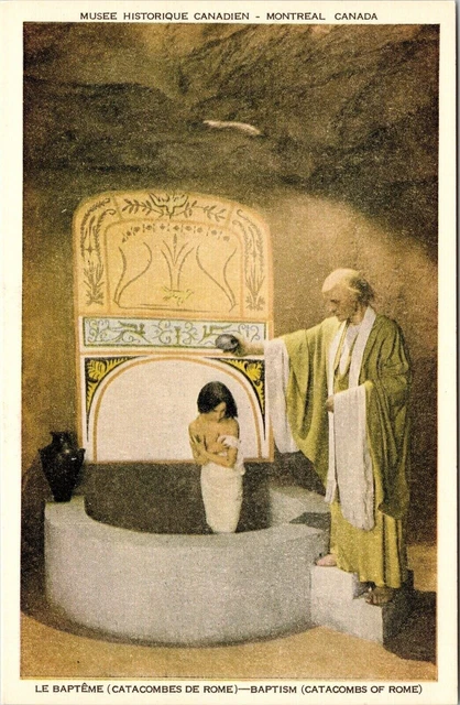 Musee Historique Canadien Montreal Canada CA Postcard Baptism Unposted Vintage