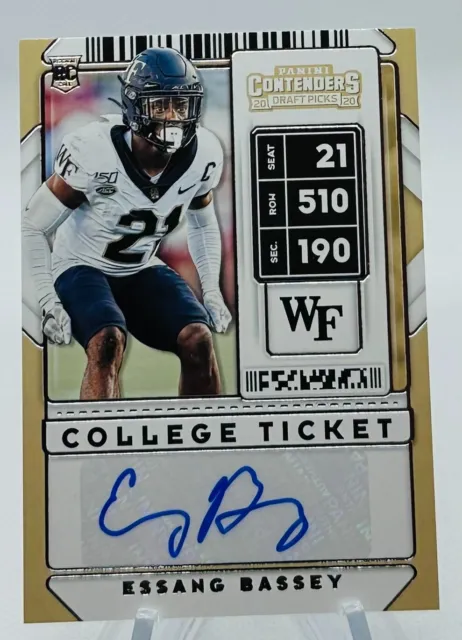 2020 Panini Contenders Draft Picks College Ticket Essang Bassey Rc Auto #272