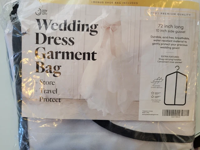 Premium Wedding Dress and Long Gown Garment Travel Bag  W Shoe Bag *READ
