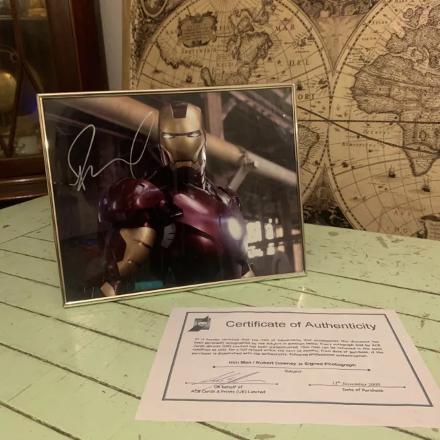 Robert Downey JR handsigniert gerahmt Iron Man 8 x 10 Foto mit Coa