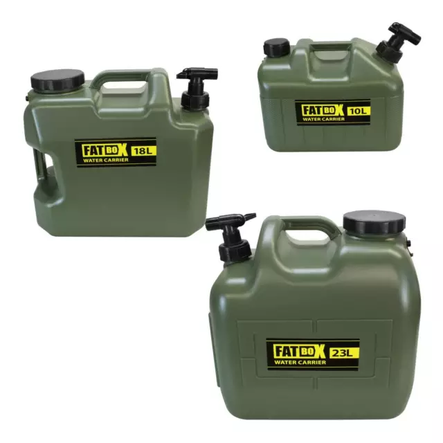 CONTENITORE ACQUA HDPE Fatbox 10L/18L/23L litri con rubinetto campeggio  serbatoio acqua contenitore EUR 18,99 - PicClick IT