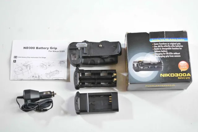 f.Nikon D300,D700: mango de batería NIKD300A mango de batería disparador de alto formato, nuevo EMBALAJE ORIGINAL