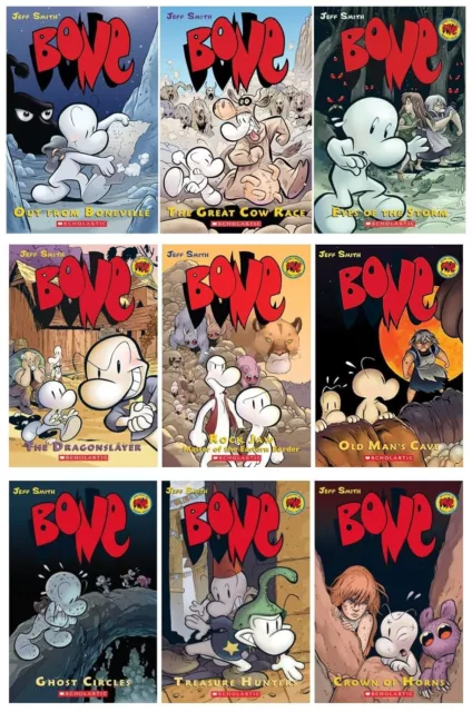 Bone Series 9 Books Set (Book #1 - #9) - Graphic Novel by Jeff Smith