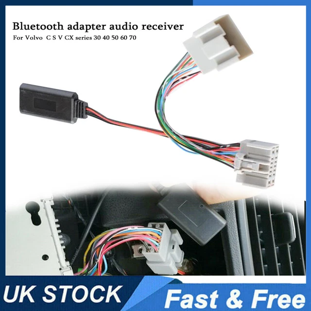 Audio Stereo AUX Bluetooth Adapter For Volvo C30 C70 S40 S60 70 S80 V40 V50 XC90
