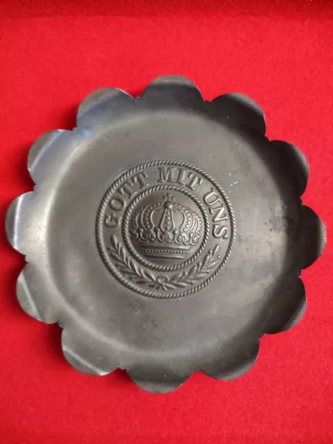 WW1 Era German Army Ashtray GOTT MIT UNS God With Us