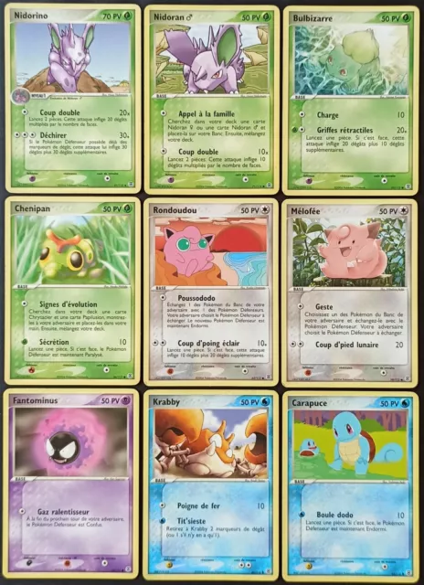 Lot of 9 Pokemon Cards Block Ex Fire Red & Leaf Green - FR