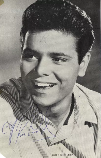 Cliff Richard - British Pop Legend - In Person Signed 60's Pop Magazine Picture