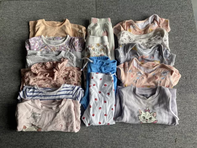 Bundle of Baby Girls Clothes Age 9 to 12 Months. Collection Of  15 Items