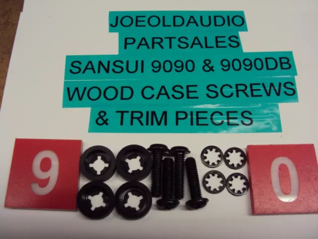 Sansui Receivers Model 9090DB/9090 Wood Case Screws & Trim Pieces. See Pictures.