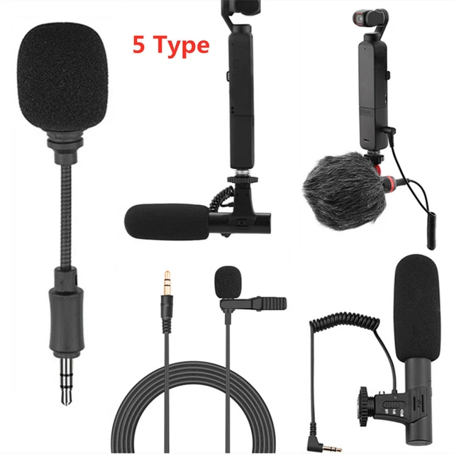 Micrófono de cámara de 3,5 mm para DJI OSMO BOLSILLO 2 Hágalo todo Cámara cardán de mano D