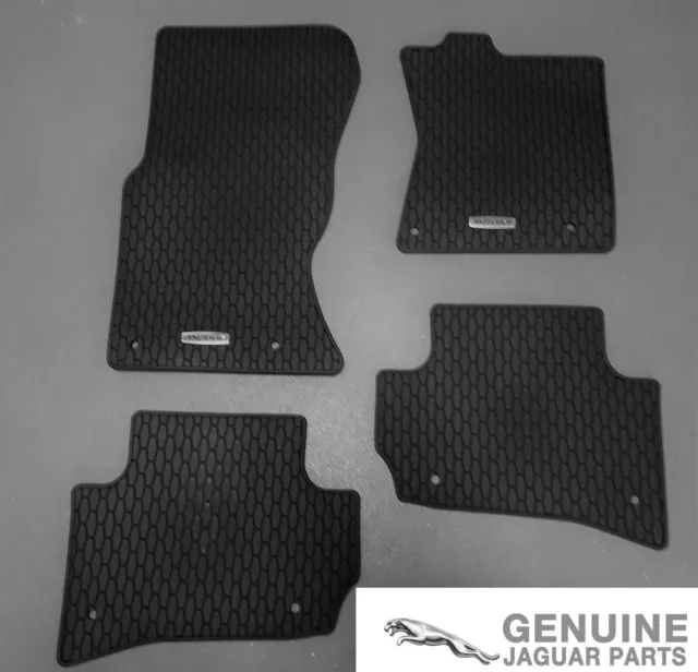 GENUINE JAGUAR F-Pace rubber mats x 4 (PLEASE SEND REG NUMBER TO BE SURE) RHD