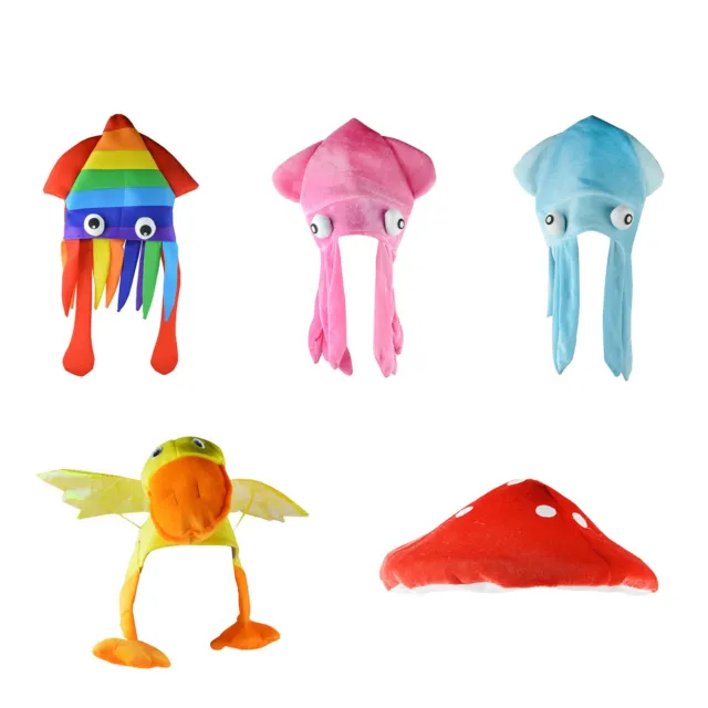 Octopus Hat Multicolored Squid Sea Animal Halloween Costume Hat Funny Party Hats