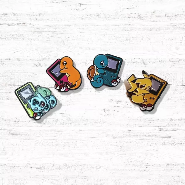 ⚡ Samurai Pokemon enamel pins 3 pc set Demon Slayer Pikachu anime brooch  badge ⚡