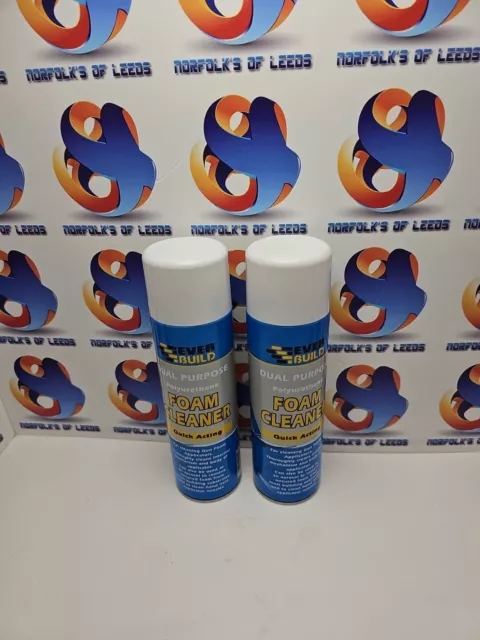 Everbuild Dual Purpose Polyurethane Gun Foam Cleaner 500ML GFSC5 X 2 Cans M