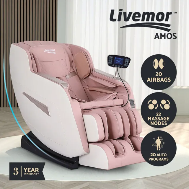 Livemor Massage Chair Electric Recliner Full Body 22 Nodes Home Massager Amos