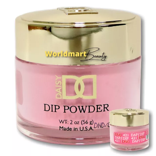 Polvo de inmersión DND 2 fl.oz inmersión / volcado color acrílico DND421 - pétalo rosa rosa