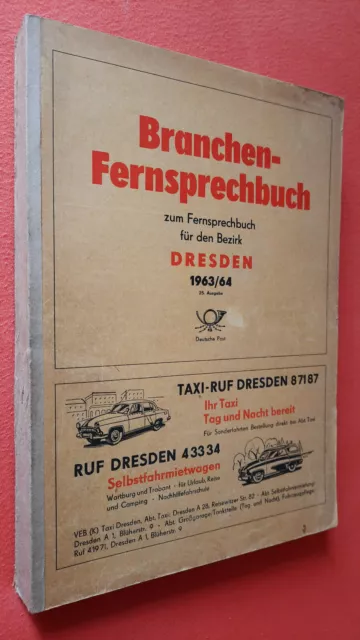 Branchen-Fernsprechbuch für den Bezirk Dresden 1963/64 25.Ausgabe