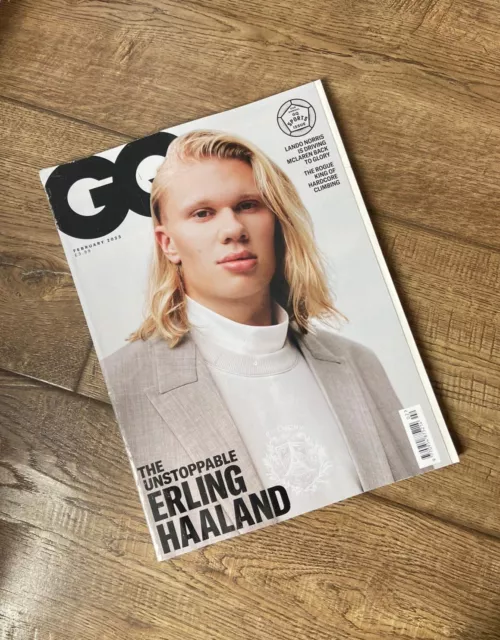 GQ Magazine, Erling Haaland Man City, Israel Adesanya, Lando Norris F1, Feb 2023