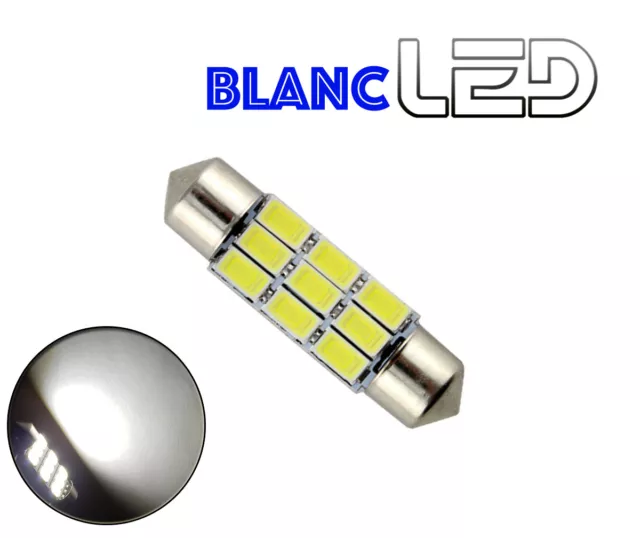 1 Leuchtmittel Pendelverkehr Weiße LED Pur C10W 41 MM 41mm Resistor Anti Fehler