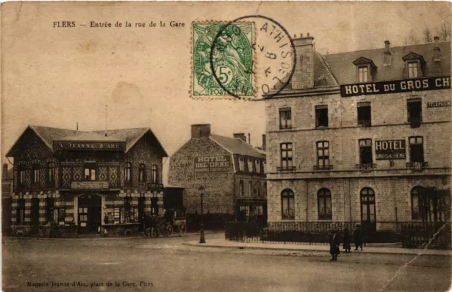 CPA FLERS Entrance to Rue de la Gare (868654)