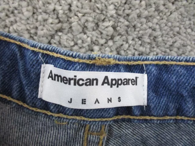 American Apparel Jeans Denim Shorts 27 W26 Pockets Blue Zip USA Made 3