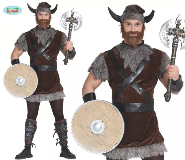 Mens Viking Man Fancy Dress Costume Viking Warrior Outfit New fg