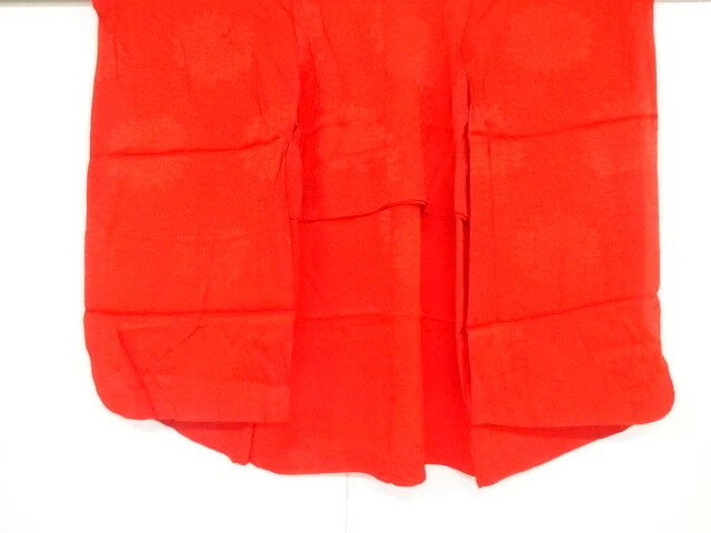 09553# Japanese Kimono / Antique Hitoe Juban For Girls / Woven Kiku