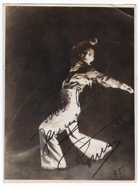 Zirkus Artist Akrobat Good luck Jenny Ronny Ronnü 1935 signiert mit Widmung Foto