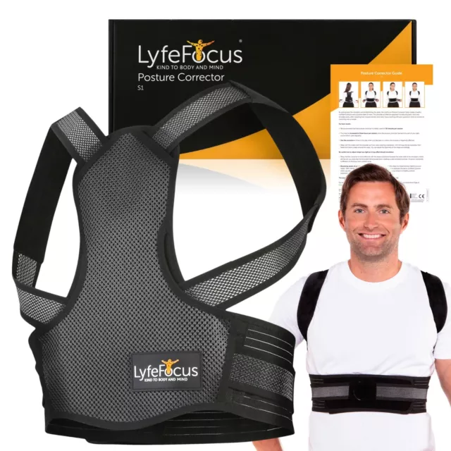 LyfeFocus S1 Premium Breathable Back Posture Corrector for Men & Women