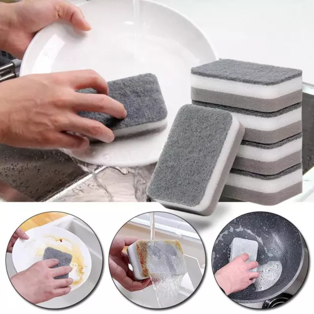 1 pieza esponja de plato para esponjas de cocina de alta resistencia esponjas de lado ual,