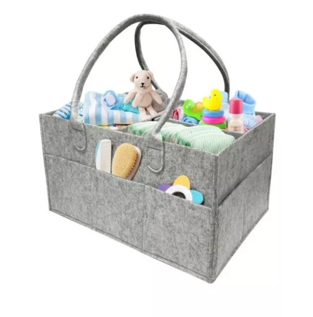 Esoes Diaper Caddy Organizer, Baby Diaper Caddy, Nursery Storage Basket Bin and