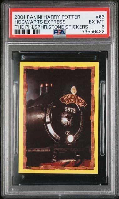 Hogwarts Express 2001 Panini The Philosopher's Stone Stickers PSA 6 #63