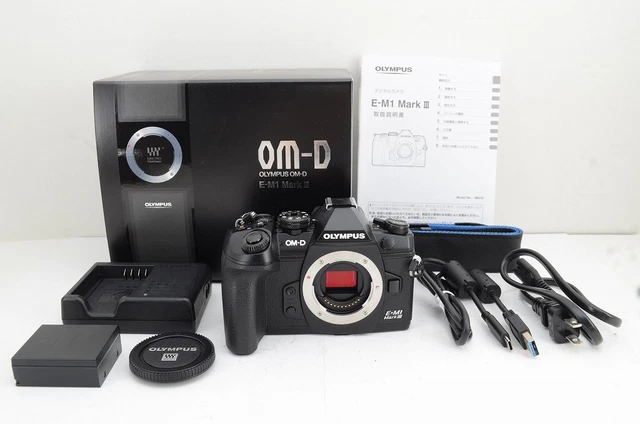 OLYMPUS OM-D E-M1 Mark III 20.4MP Digital Camera Black Body Only w/ Box #230916g