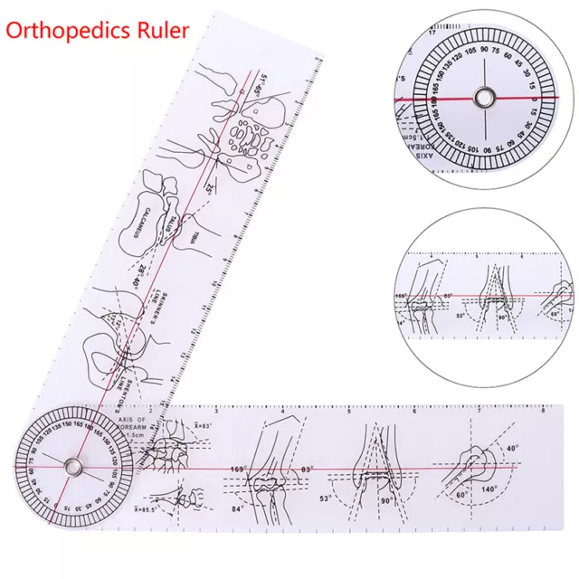 Goniometer Angle Medical Ruler Rule Joint Orthopedics Tool Instrum^JN