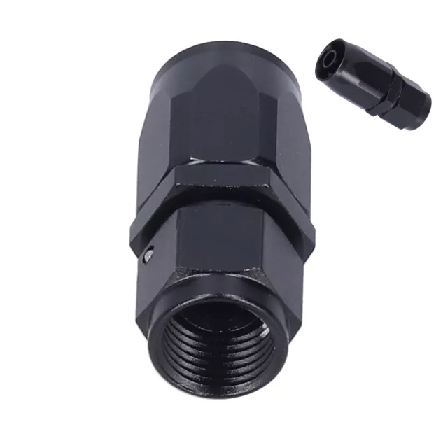 AN6 6AN AN‑6 Fuel Fitting Aluminum Oil Gas Line Hose End Adapter Black Straight