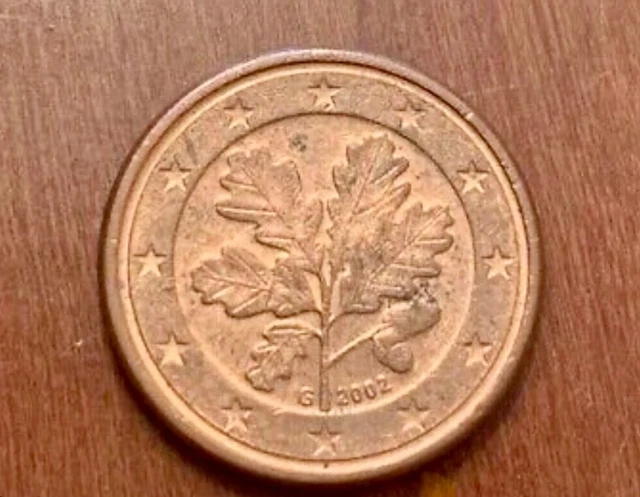 Moneda Alemana 1 céntimo de euro de 2002 Letra G