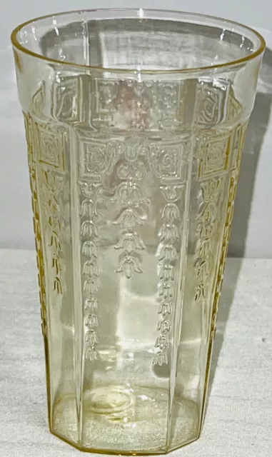 Anchor Hocking PRINCESS TOPAZ YELLOW *5 1/4" - 13 OZ FLAT ICED TEA TUMBLER