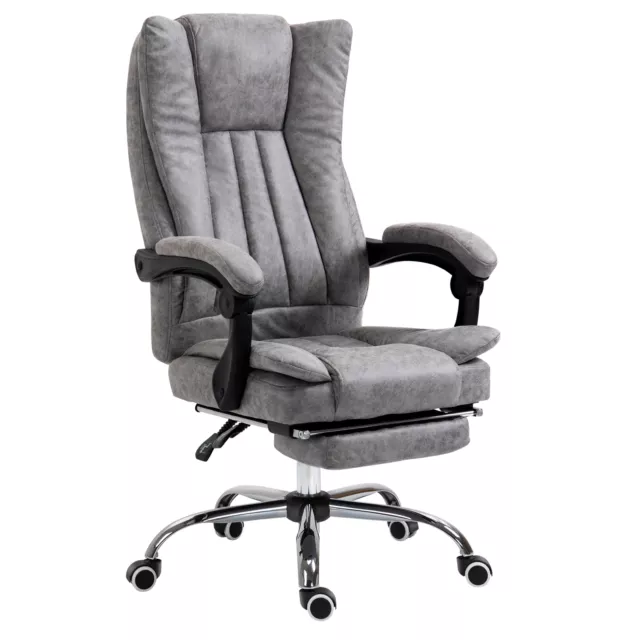 Vinsetto Executive Office Chair Computer Desk Chair for Home w/ Footrest, Grey