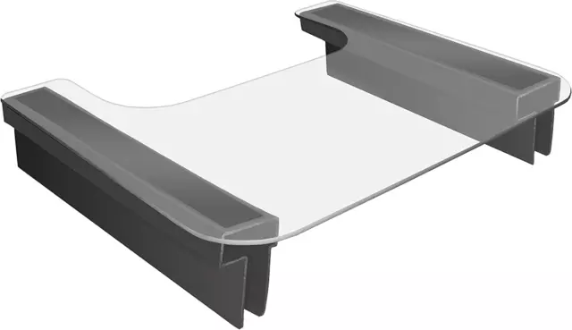 Rehabilitation Advantage Slide-On Clear Polycarbonate Wheelchair Lap Tray