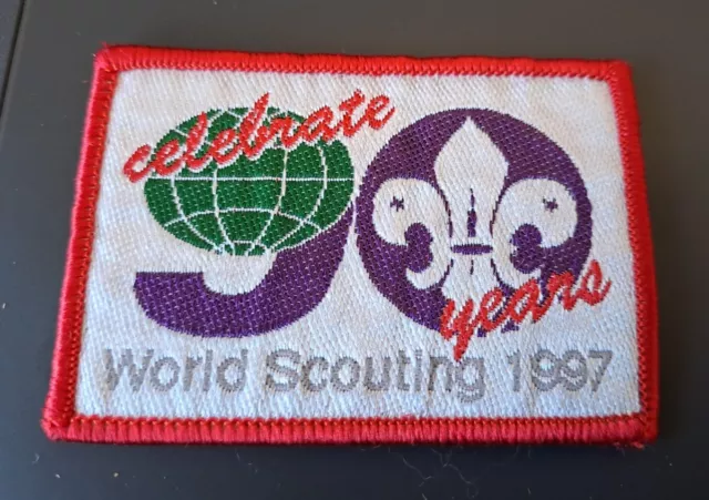 World Scouting Celebrate 90 Years 1997 Scout Badge