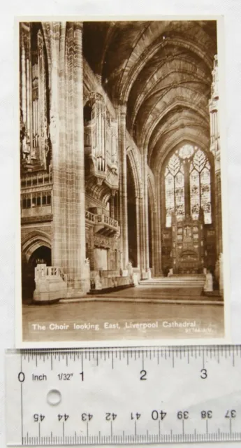 vintage postcard Liverpool Cathedral - The Choir Looking East