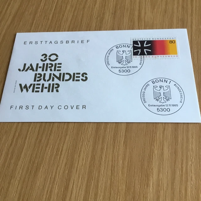 Ersttagsbriefe , 30 Jahre Bundeswehr ,       1985