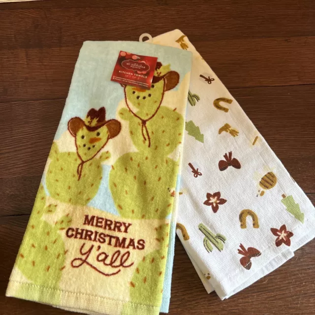 St. Nicholas Square Kitchen Towels Set Of 2 Merry Christmas Y’all