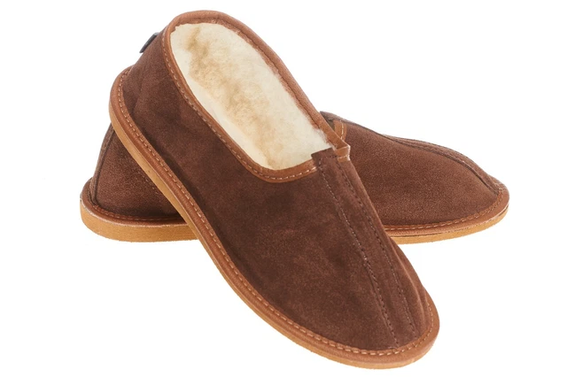 MUJER HOMBRE ZAPATILLAS Lana de Oveja Invierno Zapatos Cuero