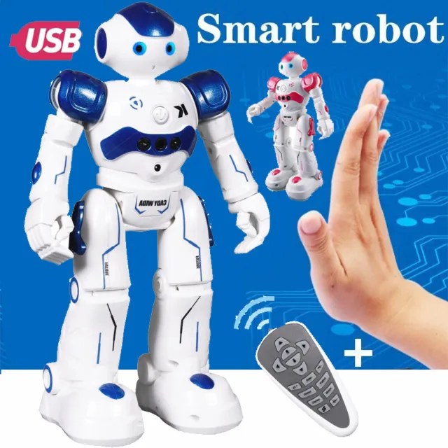 ROBOT RC INTELLIGENTE robot telecomandato giocattolo bambino controllo  regalo EUR 29,68 - PicClick IT